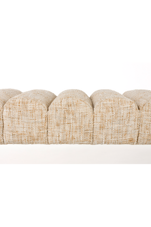 Beige Scalloped Bench | DF Jethro | OROA.com