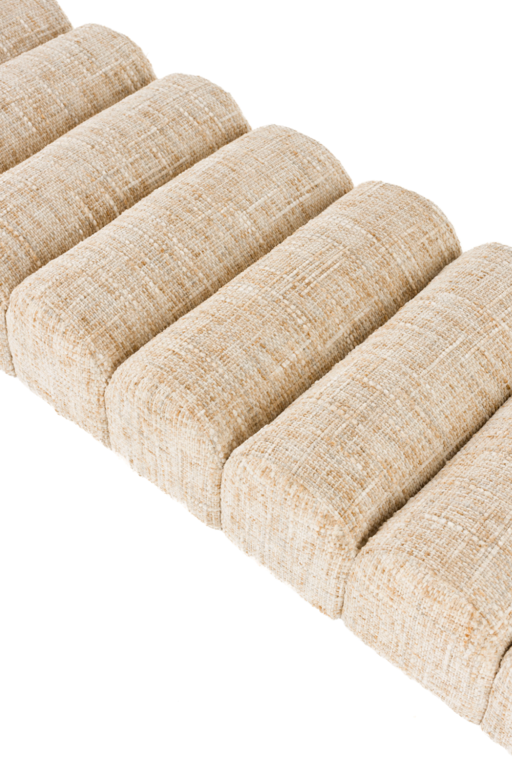 Beige Scalloped Bench | DF Jethro | OROA.com