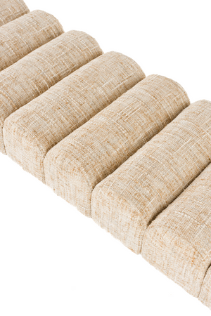Beige Scalloped Bench | DF Jethro | OROA.com