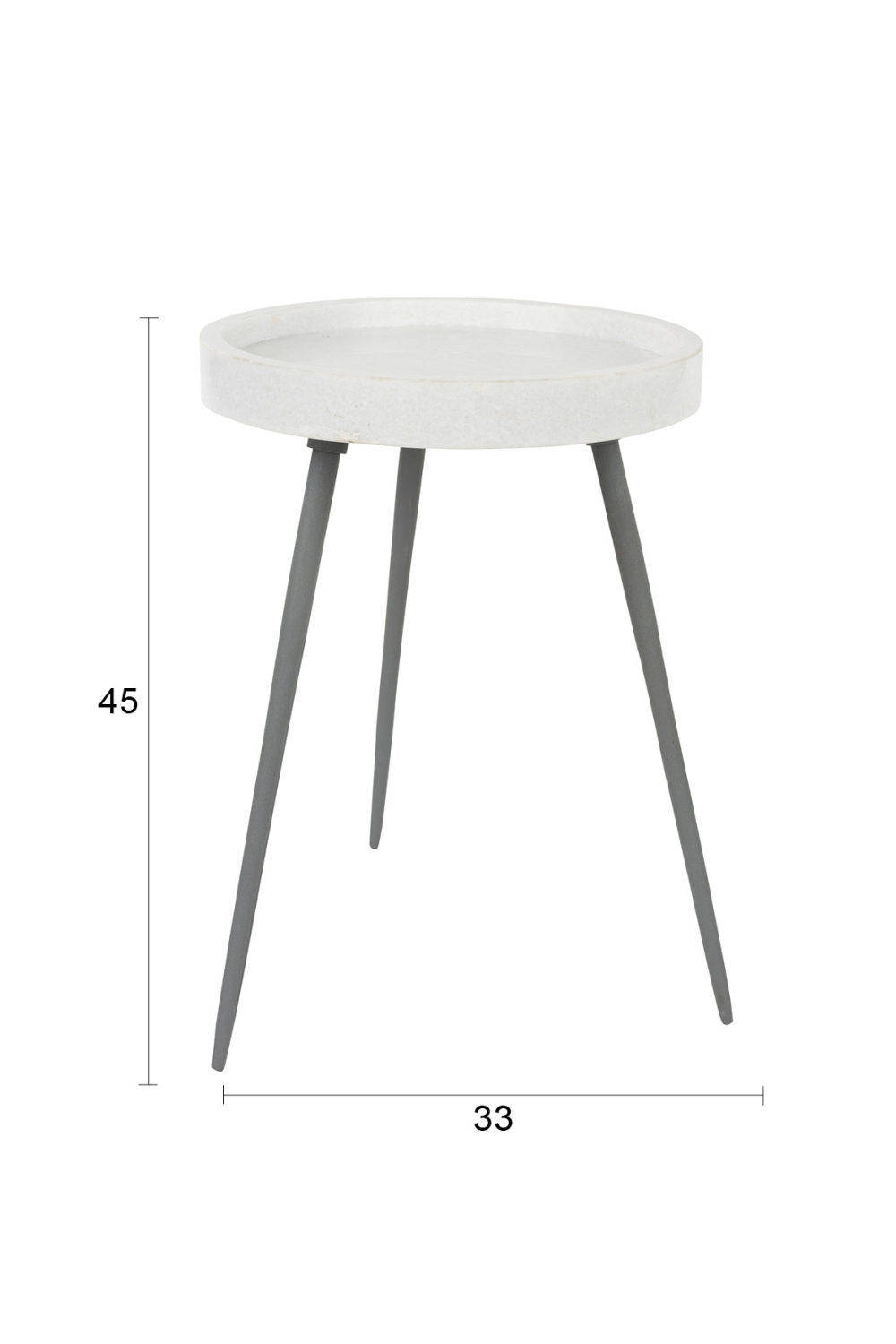 Solid Marble Side Table | DF Karrara | OROA.com