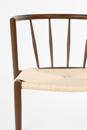 Woven Paper Seat Dining Chairs (2) | DF Che | Oroa.com