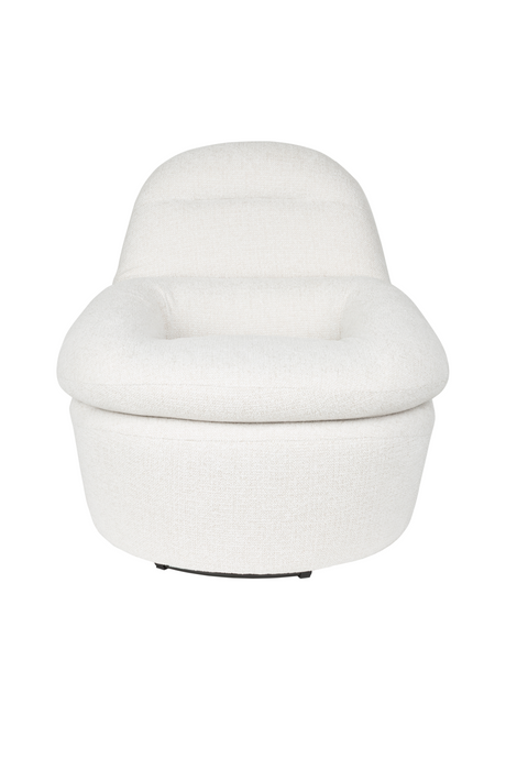 White Upholstered Lounge Chair | DF Velvoro | Oroa.com