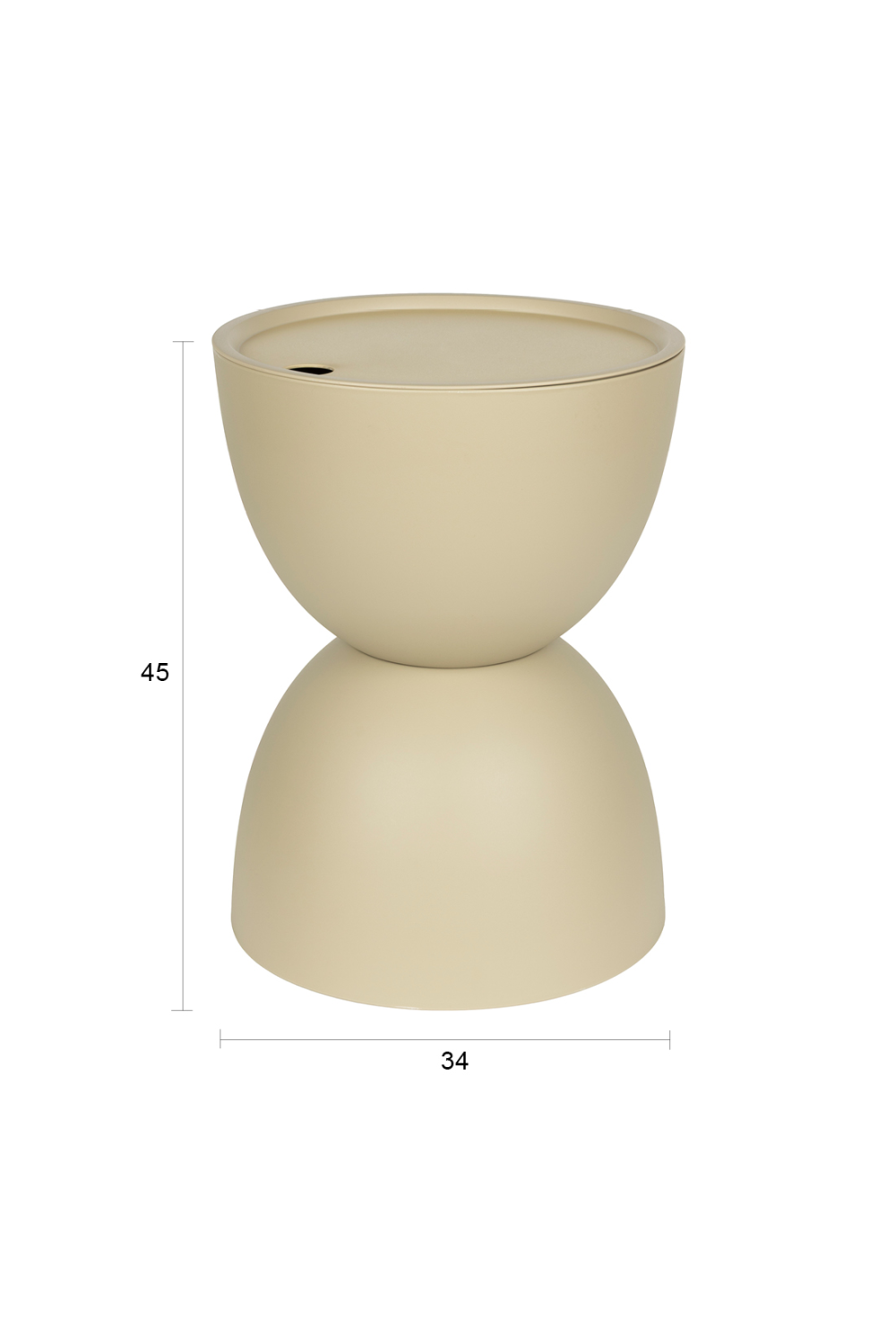 Hourglass Outdoor Storage Side Table | DF Mara | Oroa.com