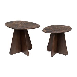   Modern European furniture - Brown Ceramics Side Tables (2) - www.oroa.com | Oroa.com