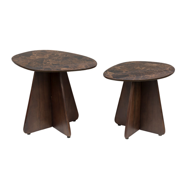 Modern European furniture - Brown Ceramics Side Tables (2) - www.oroa.com