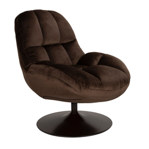   Modern European furniture - Velvet Swivel Lounge Chair - www.oroa.com | Oroa.com