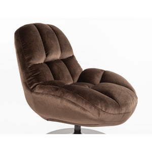   Modern European furniture - Velvet Swivel Lounge Chair - www.oroa.com | Oroa.com