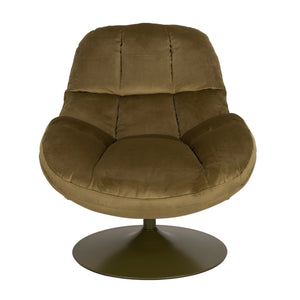   Modern European furniture - Velvet Swivel Lounge Chair - www.oroa.com | Oroa.com