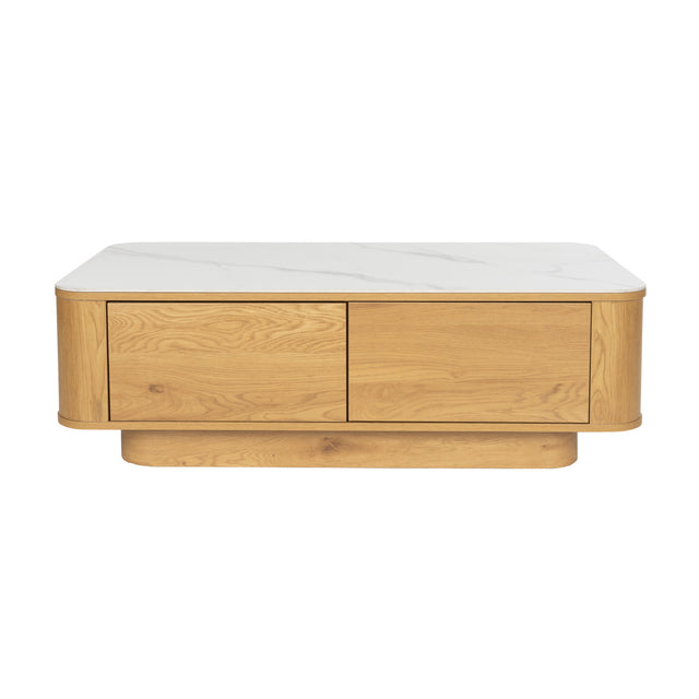 Modern European furniture - Wooden 2-Door Coffee Table - www.oroa.com