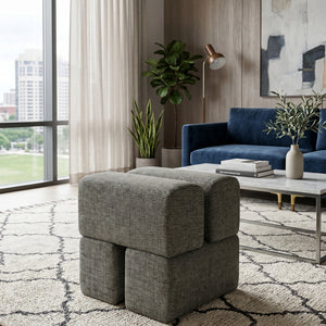   Modern European furniture - Cube-Shaped 4-Block Stool - www.oroa.com | Oroa.com