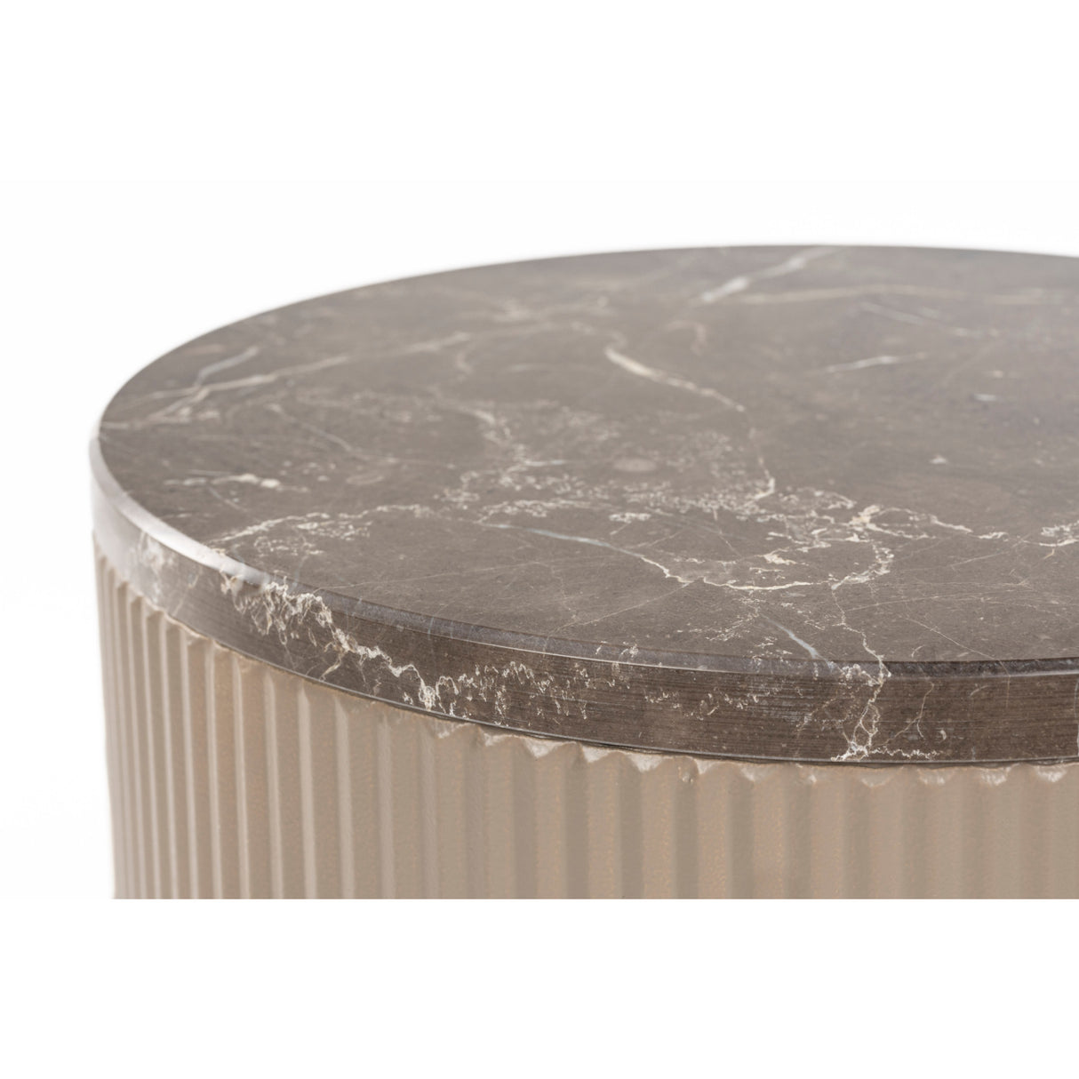   Modern European furniture - Beige Marble Round Side Table - www.oroa.com | Oroa.com