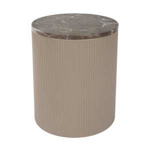   Modern European furniture - Beige Marble Round Side Table - www.oroa.com | Oroa.com