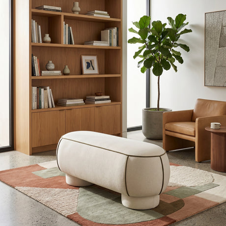   Modern European furniture - Fabric Upholstered Bench L - www.oroa.com | Oroa.com