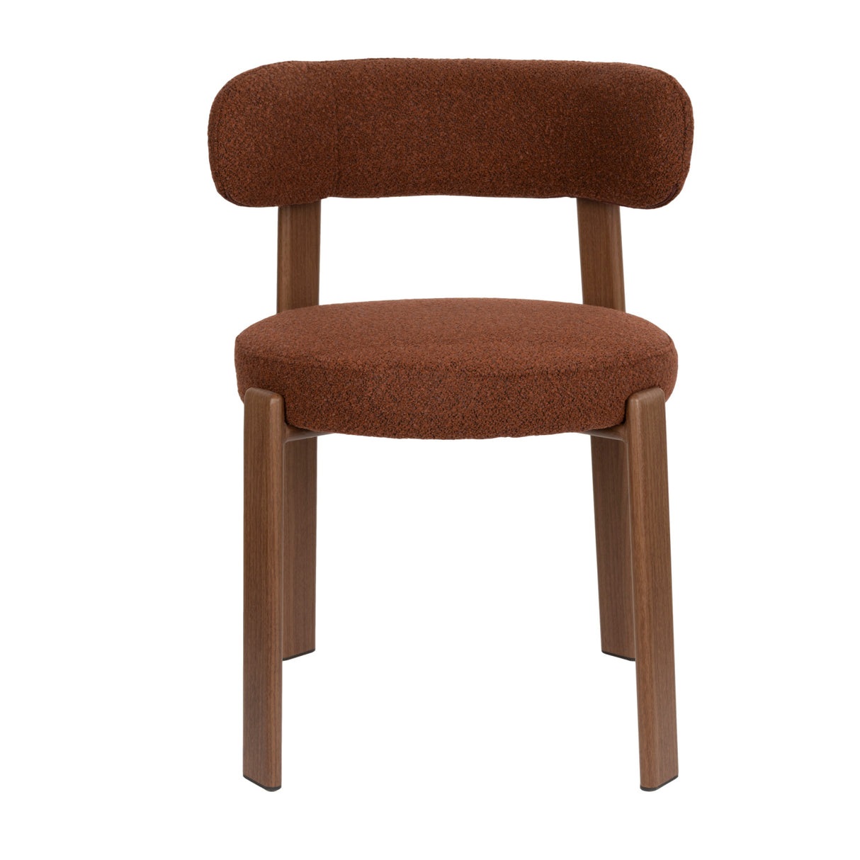   Modern European furniture - Brown Fabric Rounded Dining Chairs (2) - www.oroa.com | Oroa.com