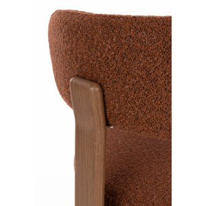   Modern European furniture - Brown Fabric Rounded Dining Chairs (2) - www.oroa.com | Oroa.com