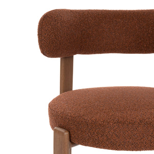   Modern European furniture - Brown Fabric Rounded Dining Chairs (2) - www.oroa.com | Oroa.com