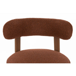   Modern European furniture - Brown Fabric Rounded Dining Chairs (2) - www.oroa.com | Oroa.com