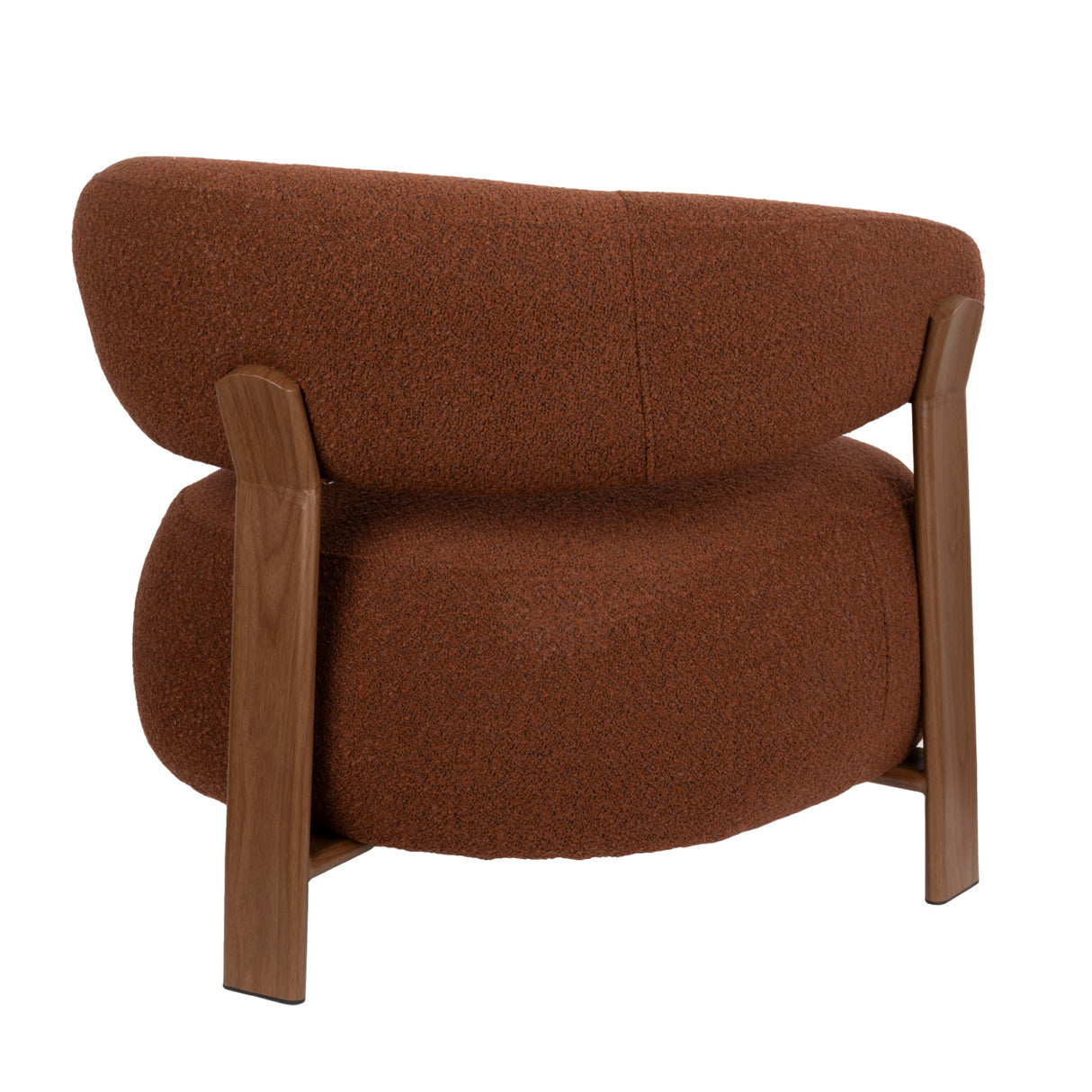   Modern European furniture - Brown Fabric Rounded Lounge Chair - www.oroa.com | Oroa.com