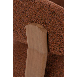   Modern European furniture - Brown Fabric Rounded Lounge Chair - www.oroa.com | Oroa.com