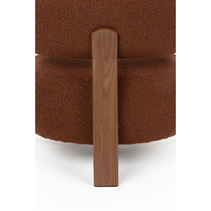   Modern European furniture - Brown Fabric Rounded Lounge Chair - www.oroa.com | Oroa.com