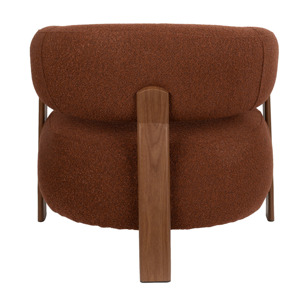   Modern European furniture - Brown Fabric Rounded Lounge Chair - www.oroa.com | Oroa.com