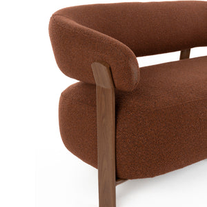   Modern European furniture - Brown Fabric 2-Seater Sofa - www.oroa.com | Oroa.com