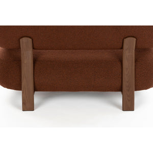   Modern European furniture - Brown Fabric 2-Seater Sofa - www.oroa.com | Oroa.com