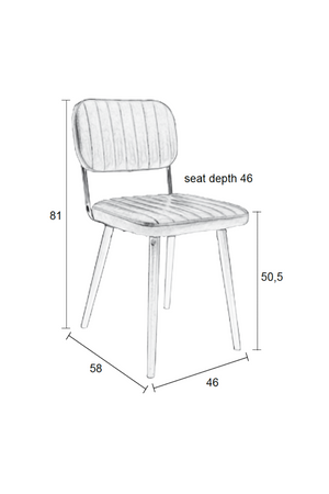 Channeled Leather Dining Chair | DF Jake | Oroa.com