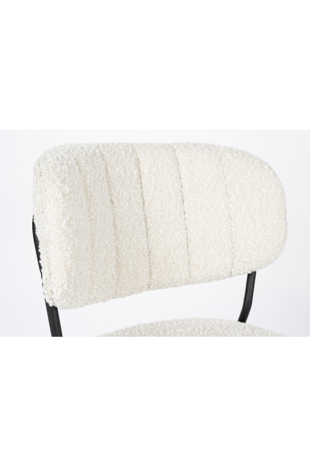 White Bouclé Dining Chairs (2) | DF Jolien | OROA.com