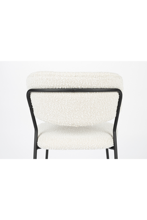 White Bouclé Dining Chairs (2) | DF Jolien | OROA.com