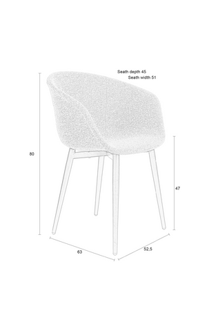 Gray Shell Dining Chairs (2) | DF Charly | OROA.com