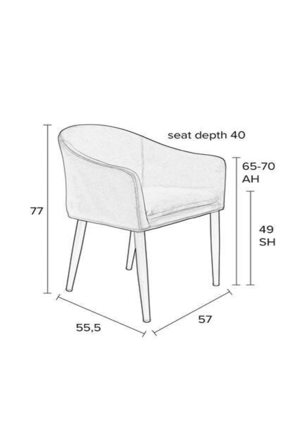 Velvet Dining Armchair | DF Catelyn | Oroa.com