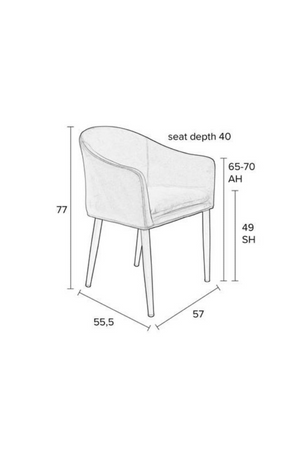 Velvet Dining Armchair | DF Catelyn | Oroa.com