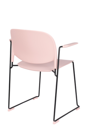 Pink Dining Chairs With Arms (4) | DF Stacks | OROA.com