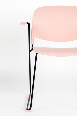 Pink Dining Chairs With Arms (4) | DF Stacks | OROA.com