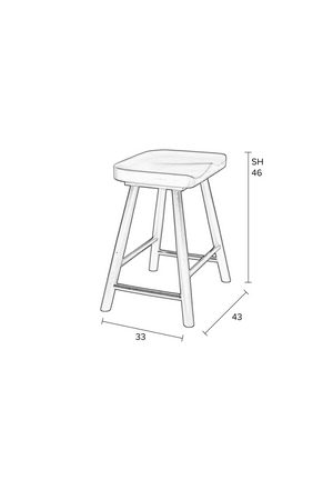 Solid Oak Stool | DF Vander | OROA.com