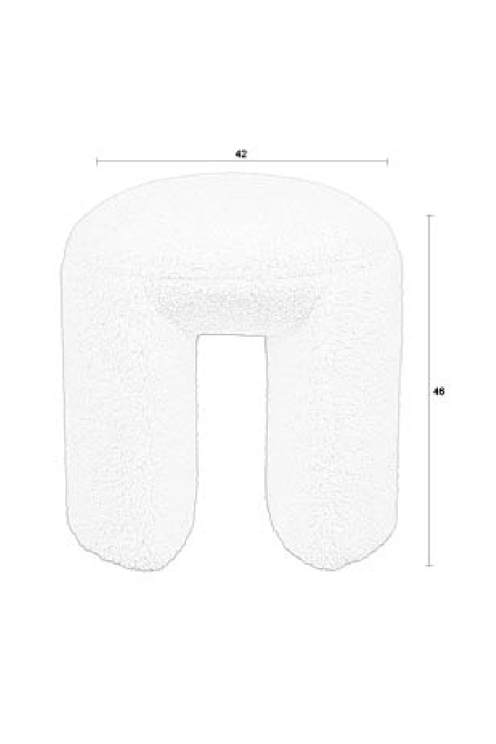 White Upholstered Stool | DF Noxx | OROA.com