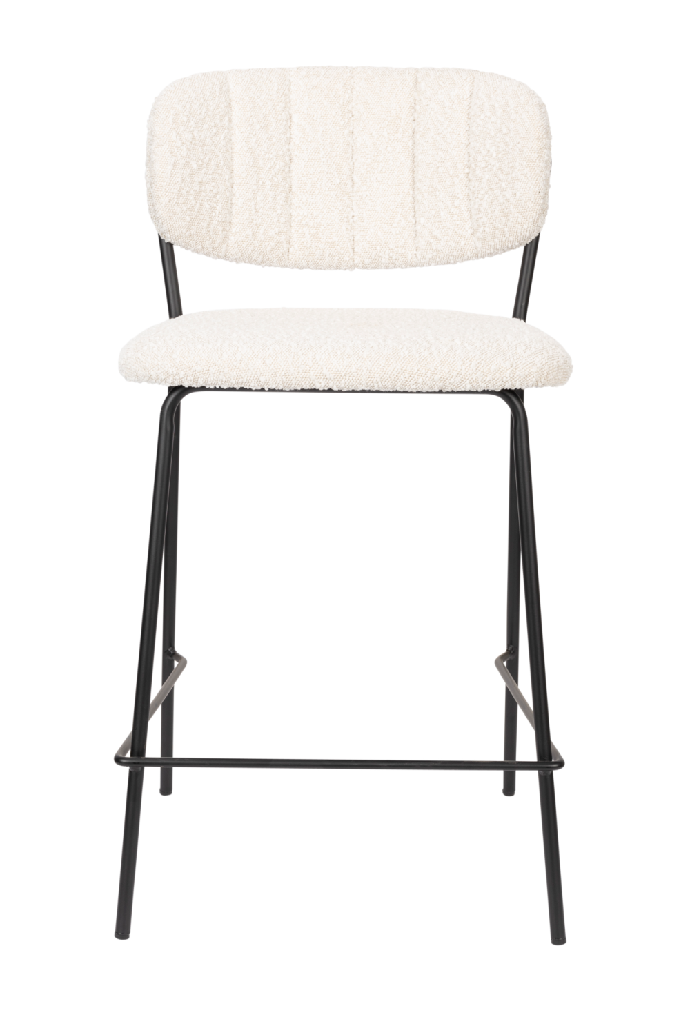   Modern European furniture - White Bouclé Counter Stools (2) - www.oroa.com | Oroa.com