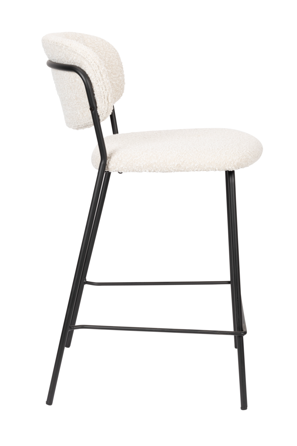   Modern European furniture - White Bouclé Counter Stools (2) - www.oroa.com | Oroa.com