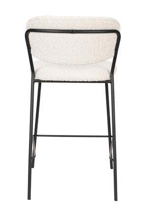   Modern European furniture - White Bouclé Counter Stools (2) - www.oroa.com | Oroa.com