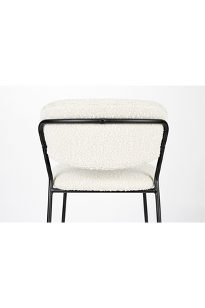   Modern European furniture - White Bouclé Counter Stools (2) - www.oroa.com | Oroa.com