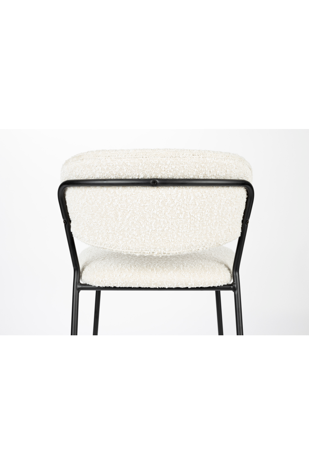  Modern European furniture - White Bouclé Counter Stools (2) - www.oroa.com | Oroa.com