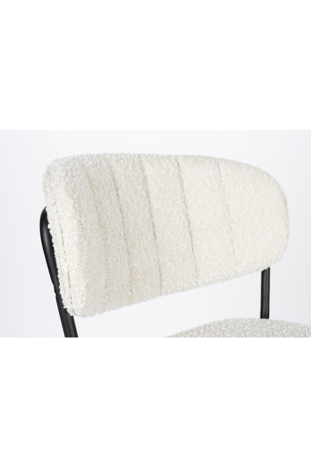  Modern European furniture - White Bouclé Counter Stools (2) - www.oroa.com | Oroa.com