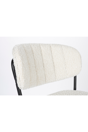   Modern European furniture - White Bouclé Counter Stools (2) - www.oroa.com | Oroa.com