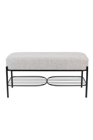 Gray Upholstered Bench | DF Milou | OROA.com
