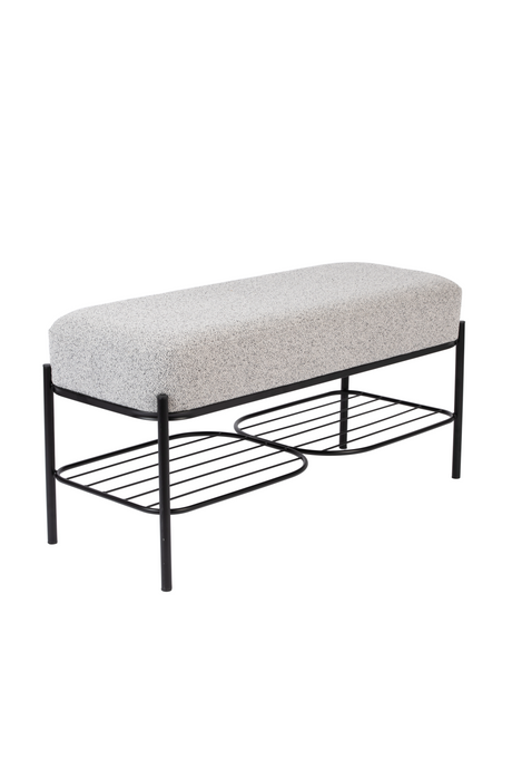 Gray Upholstered Bench | DF Milou | OROA.com