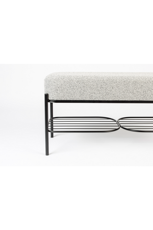 Gray Upholstered Bench | DF Milou | OROA.com