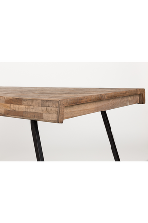 Natural Lacquered Teak Dining Table | DF Suri | Oroatrade.com