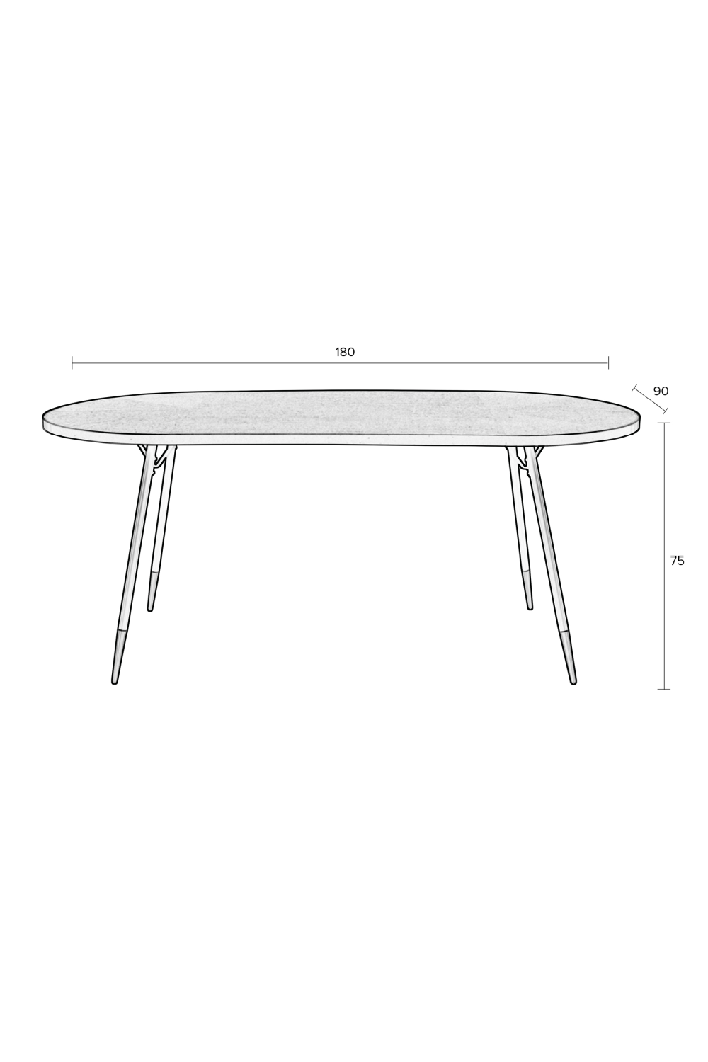 Ash Wood Dining Table | DF Denise | OROA.com