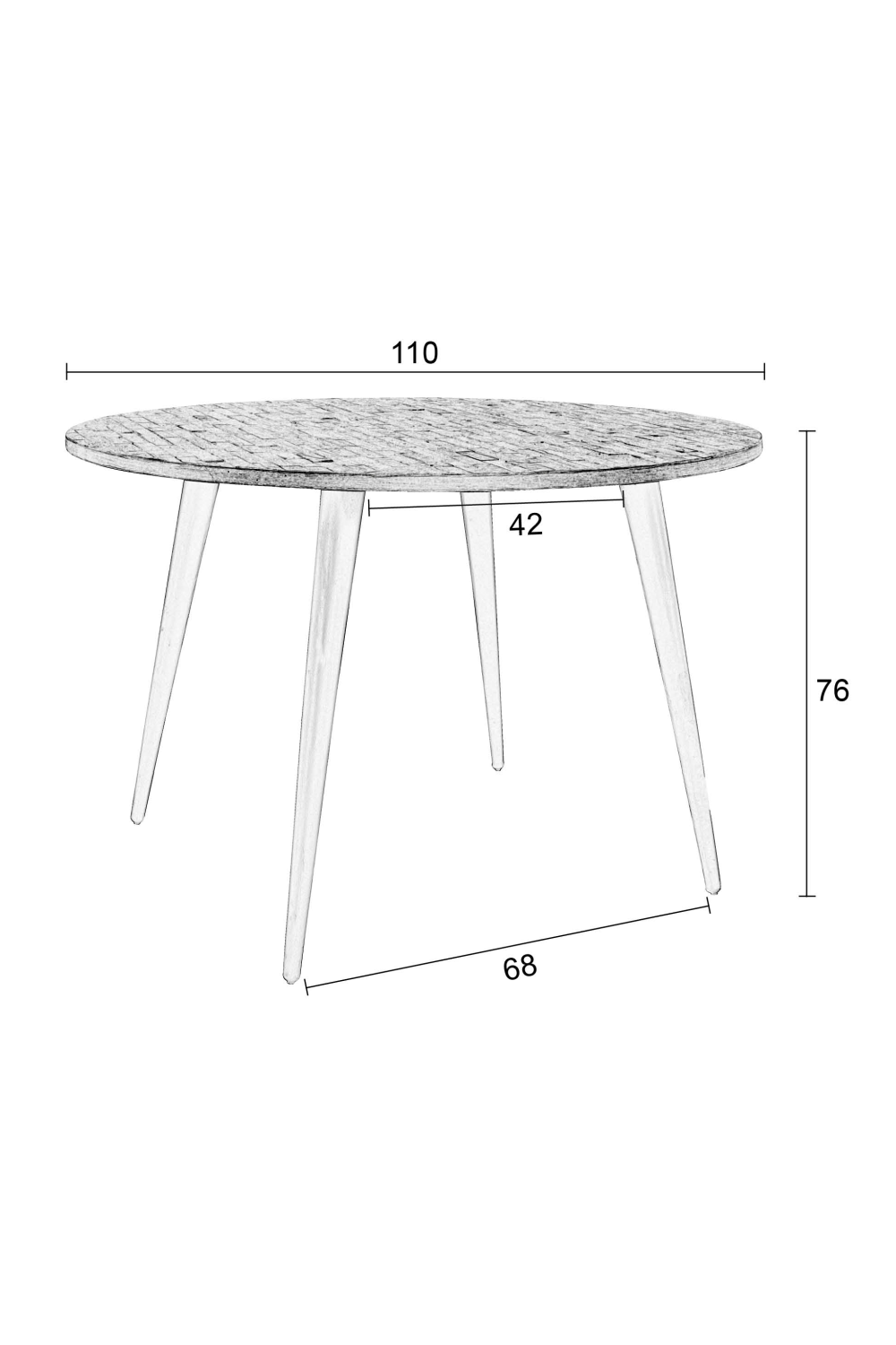 Round Teak Dining Table | DF Mo | OROA.com